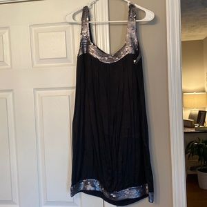 Old Navy Size Medium Black Bubble Dress Sequin lined with Pockets